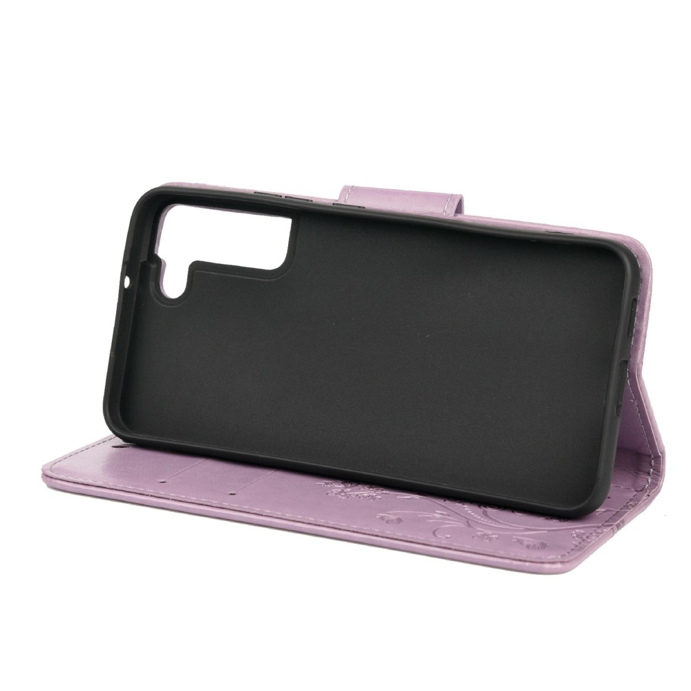  Samsung Galaxy S22 Plus Fodral Butterfly Läder Lila