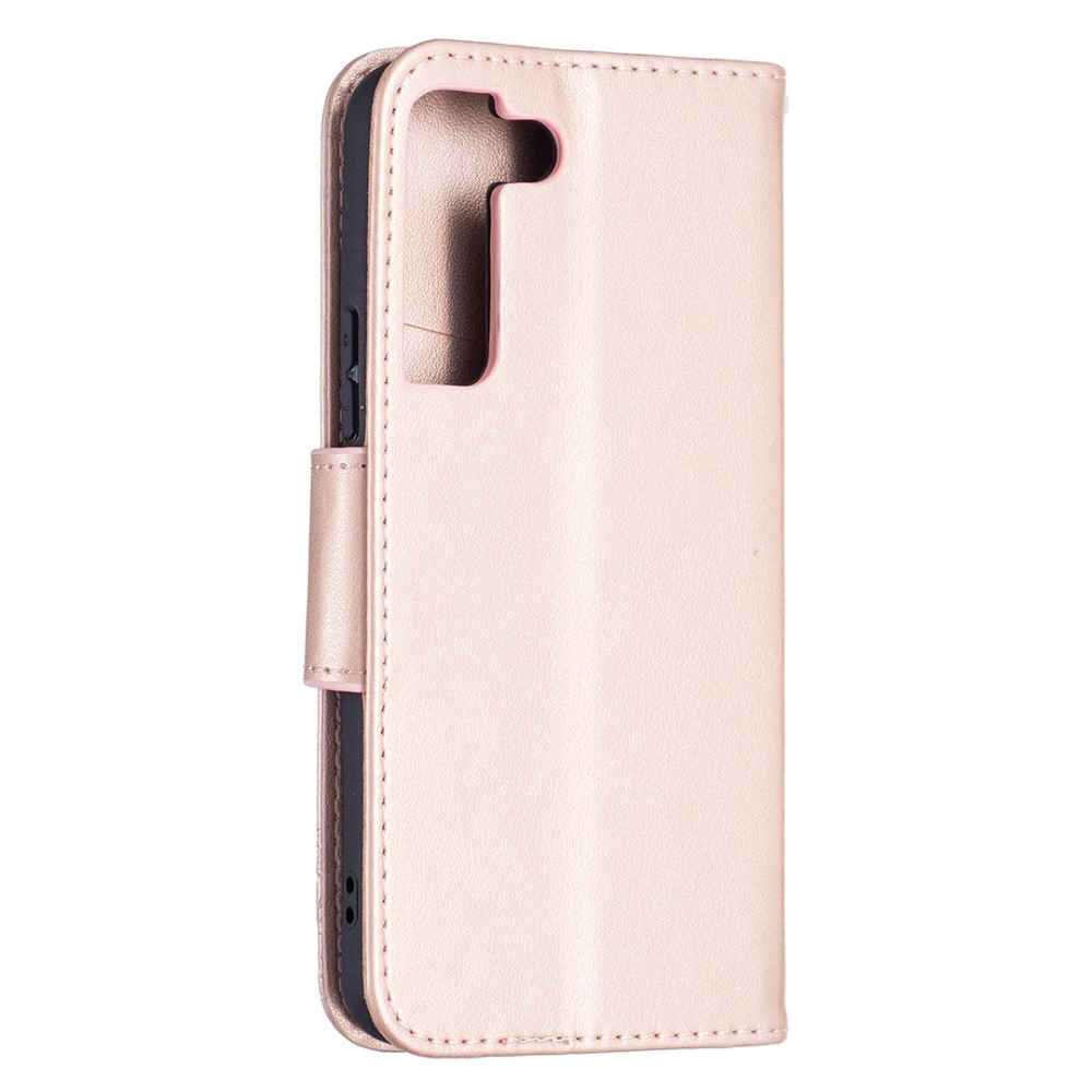  Samsung Galaxy S22 Plus Fodral Tryckt Fjäril Roséguld