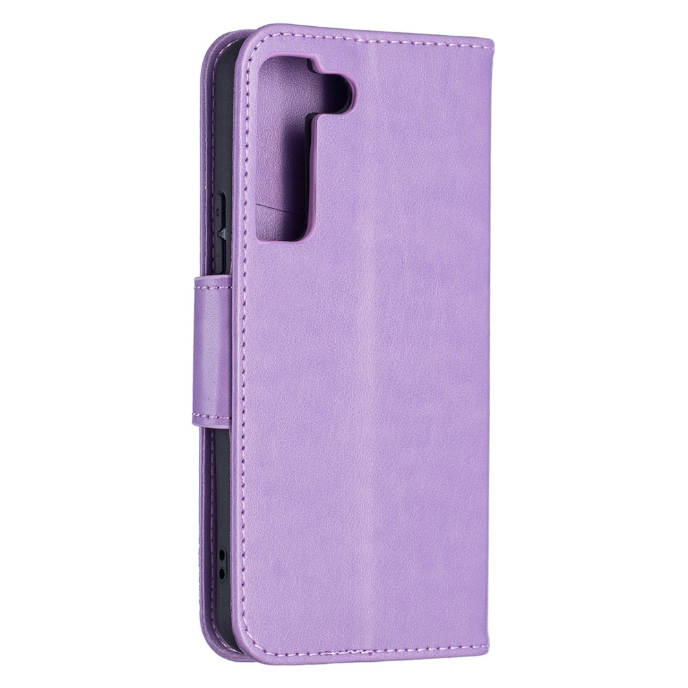  Samsung Galaxy S22 Plus Fodral Tryckt Fjäril Lila