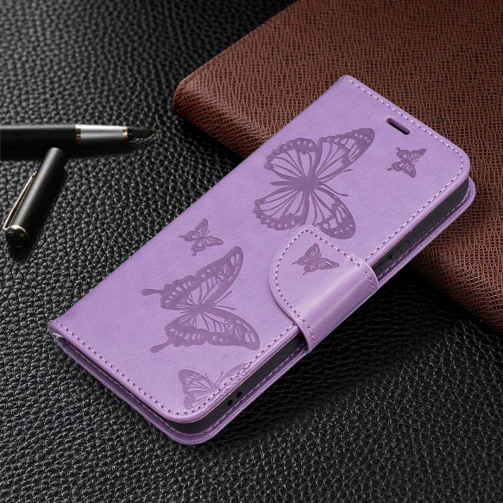  Samsung Galaxy S22 Plus Fodral Tryckt Fjäril Lila