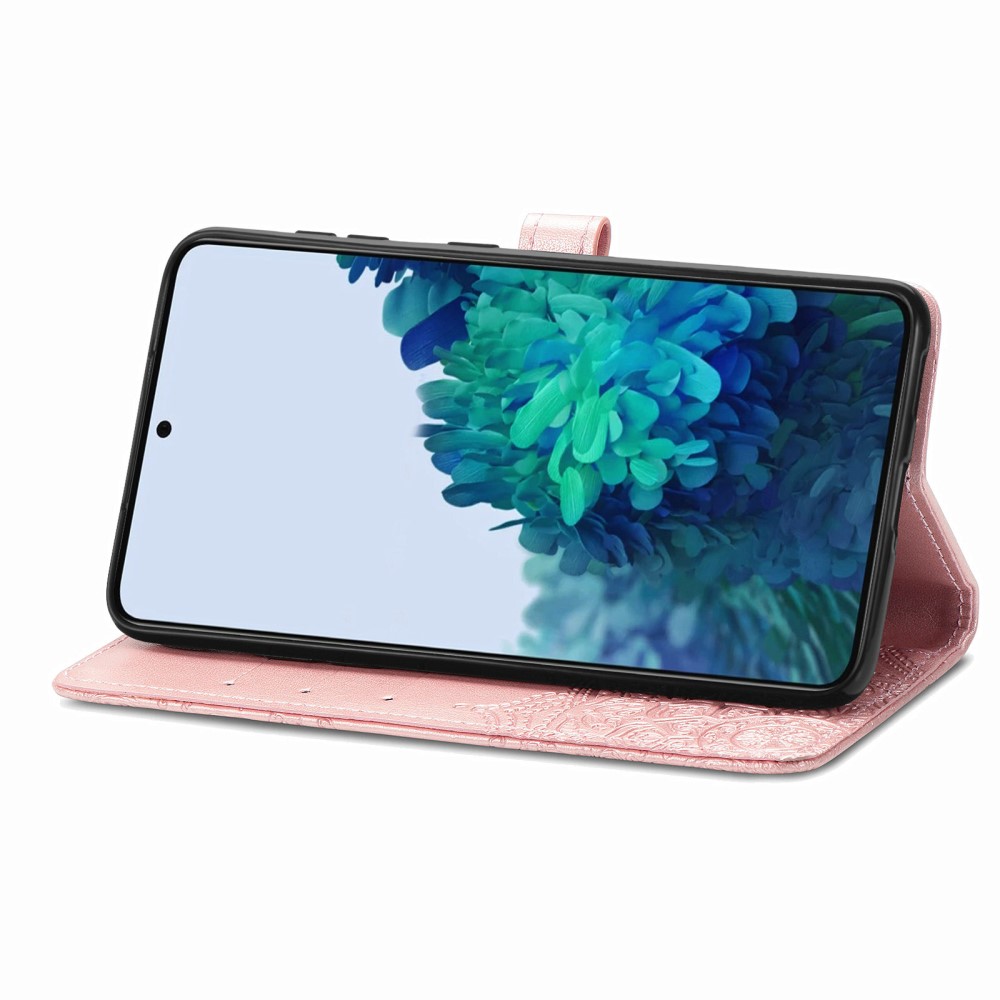  Samsung Galaxy S22 Plus Fodral Mandala Läder Roséguld