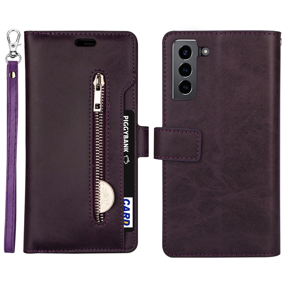  Samsung Galaxy S22 Plus Fodral Multifunktionell Läder Svart