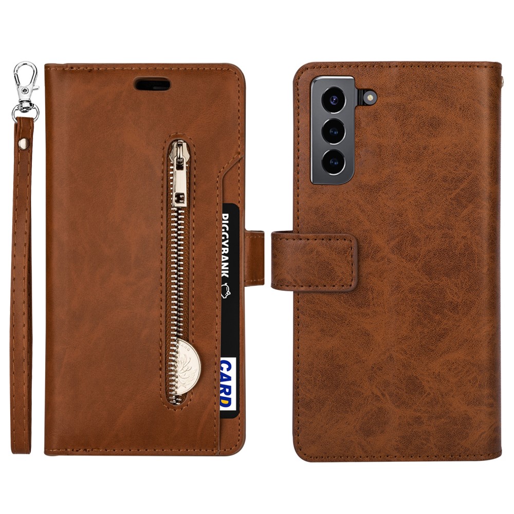  Samsung Galaxy S22 Plus Fodral Multifunktionell Läder Svart