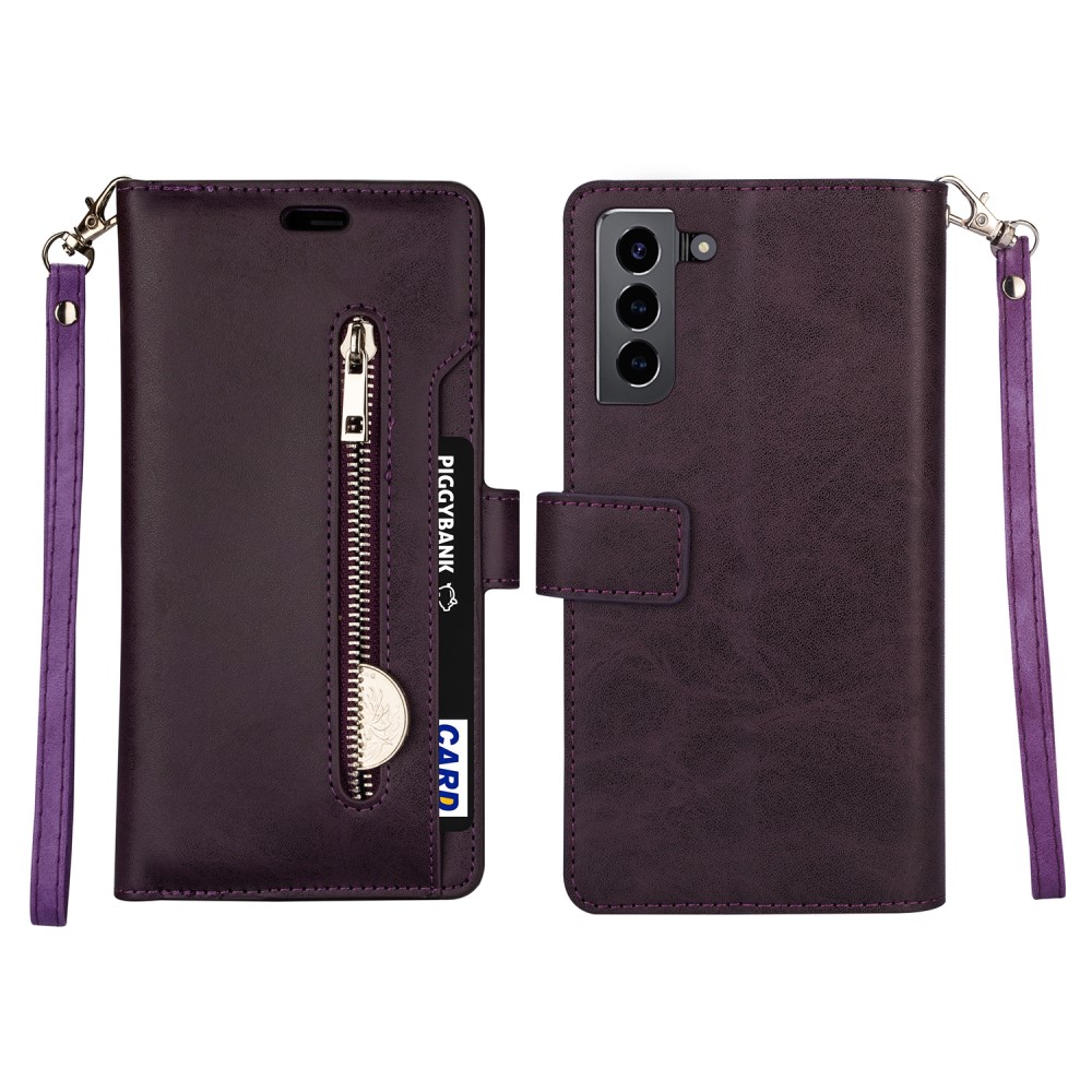  Samsung Galaxy S22 Plus Fodral Multifunktionell Läder Lila