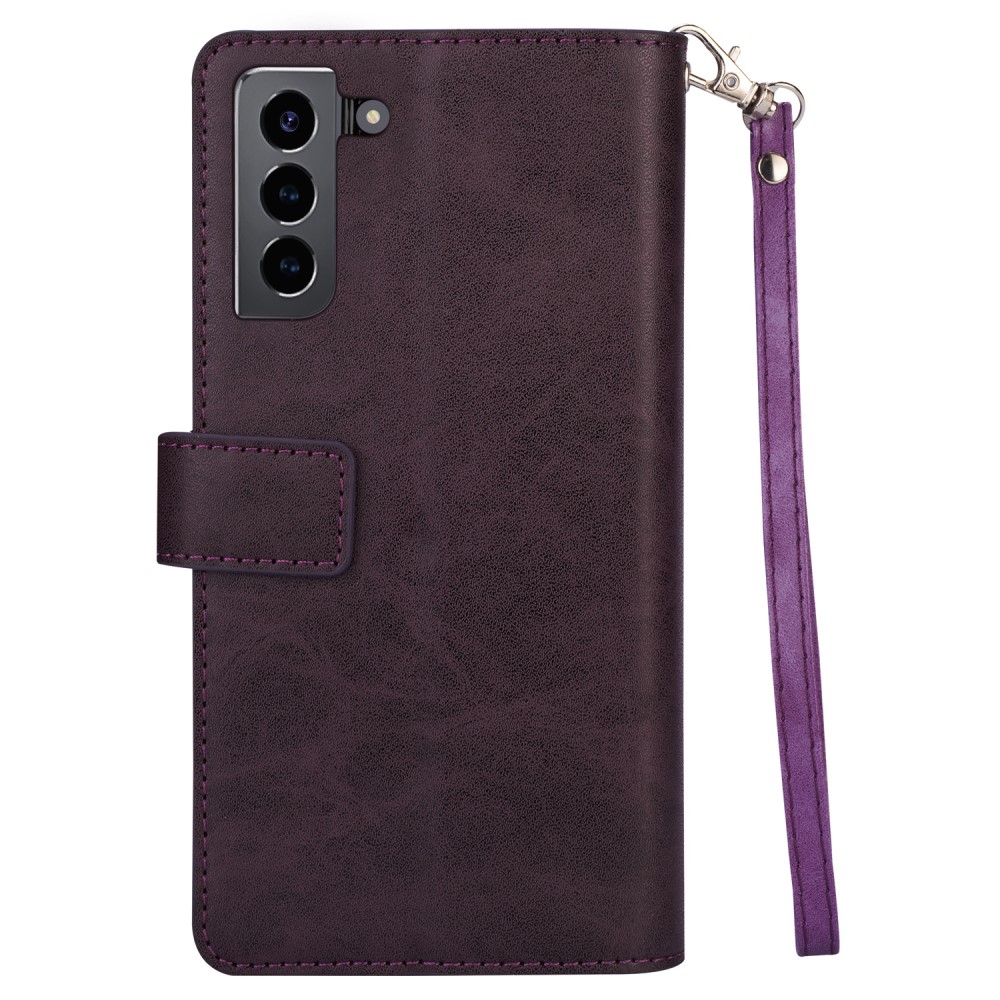  Samsung Galaxy S22 Plus Fodral Multifunktionell Läder Lila