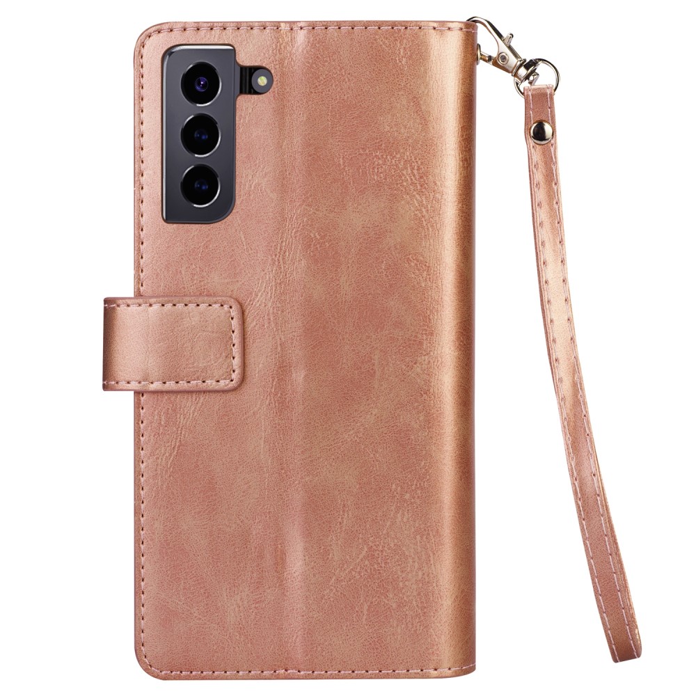  Samsung Galaxy S22 Plus Fodral Multifunktionell Läder Roséguld