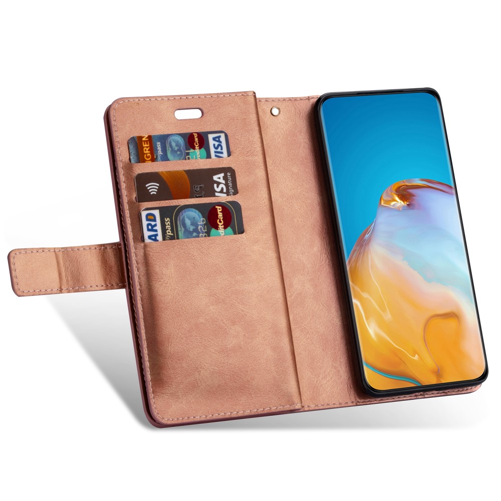  Samsung Galaxy S22 Plus Fodral Multifunktionell Läder Roséguld