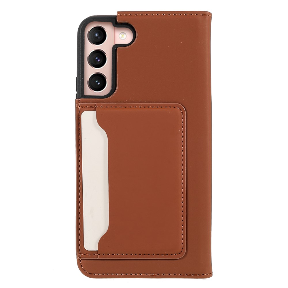  Samsung Galaxy S22 Plus Fodral Flip Med Kortfack Brun