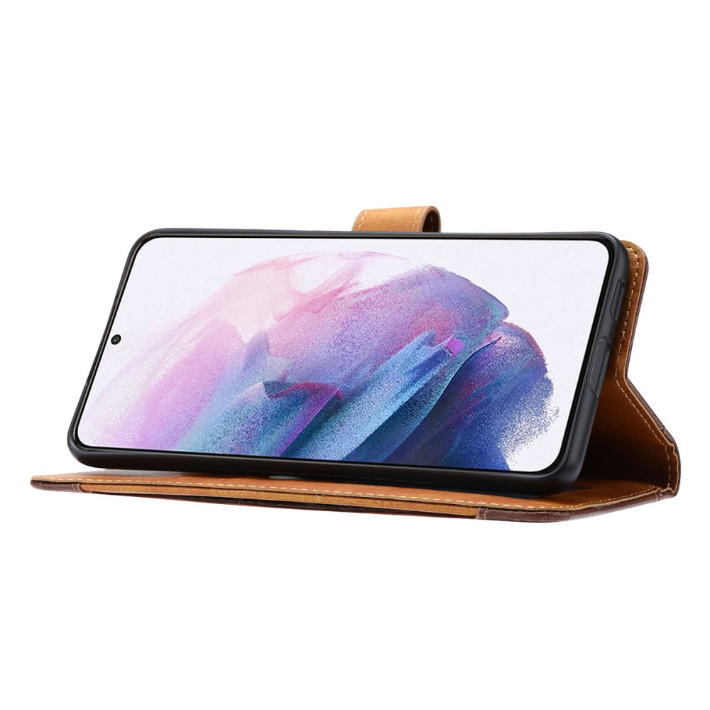  Samsung Galaxy S22 Plus Fodral Premium Med Kortplats Brun