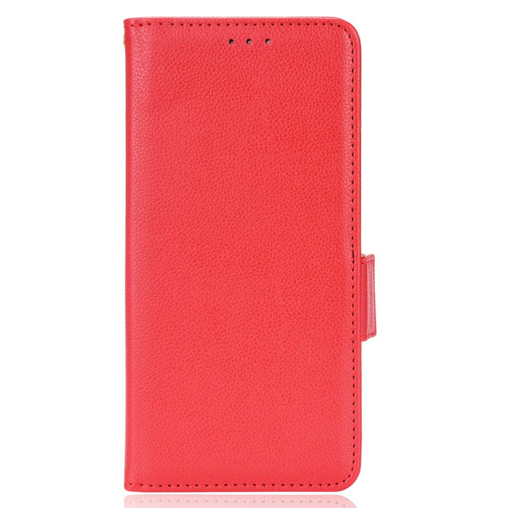  Samsung Galaxy S22 Plus Fodral Litchi Textur Röd
