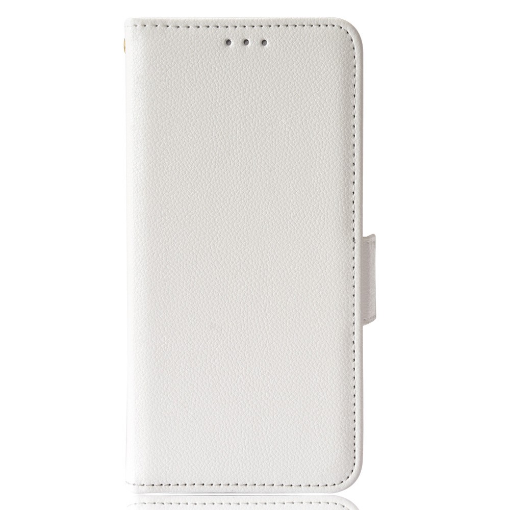  Samsung Galaxy S22 Plus Fodral Litchi Textur Vit