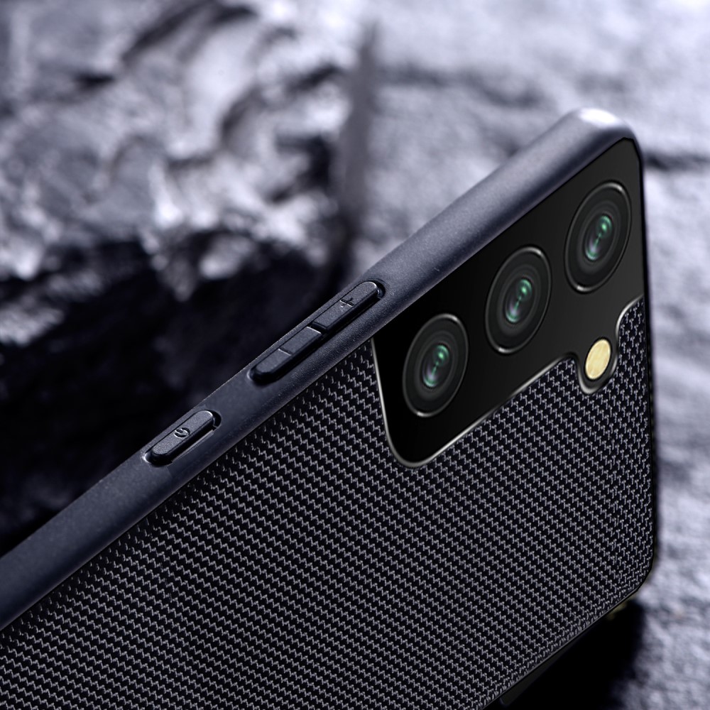  Samsung Galaxy S22 Plus Skal Nylontäckt TPU Svart