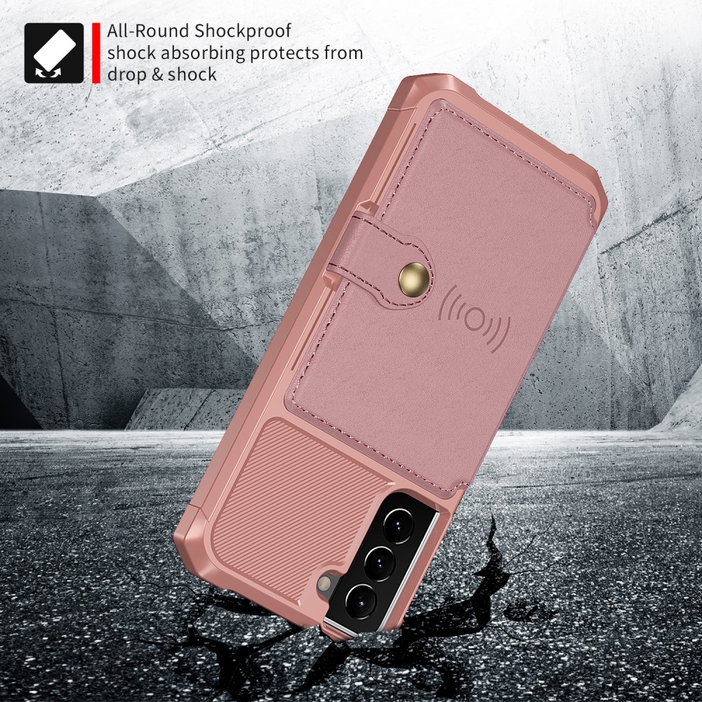  Samsung Galaxy S22 Plus Skal Med Magnetisk Plånbok Roséguld