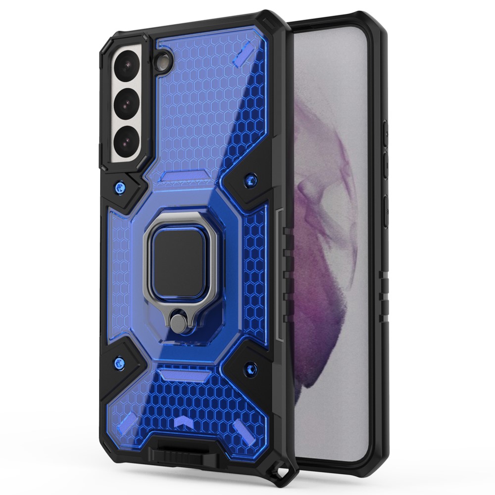  Samsung Galaxy S22 Plus Skal Hybrid Shockproof Ring Blå
