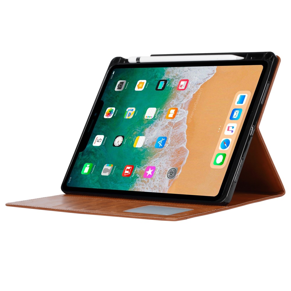  iPad Mini 2024/2021 Fodral Pennhållare Och Frontficka Brun