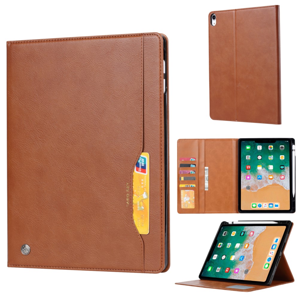  iPad Mini 2024/2021 Fodral Pennhållare Och Frontficka Brun