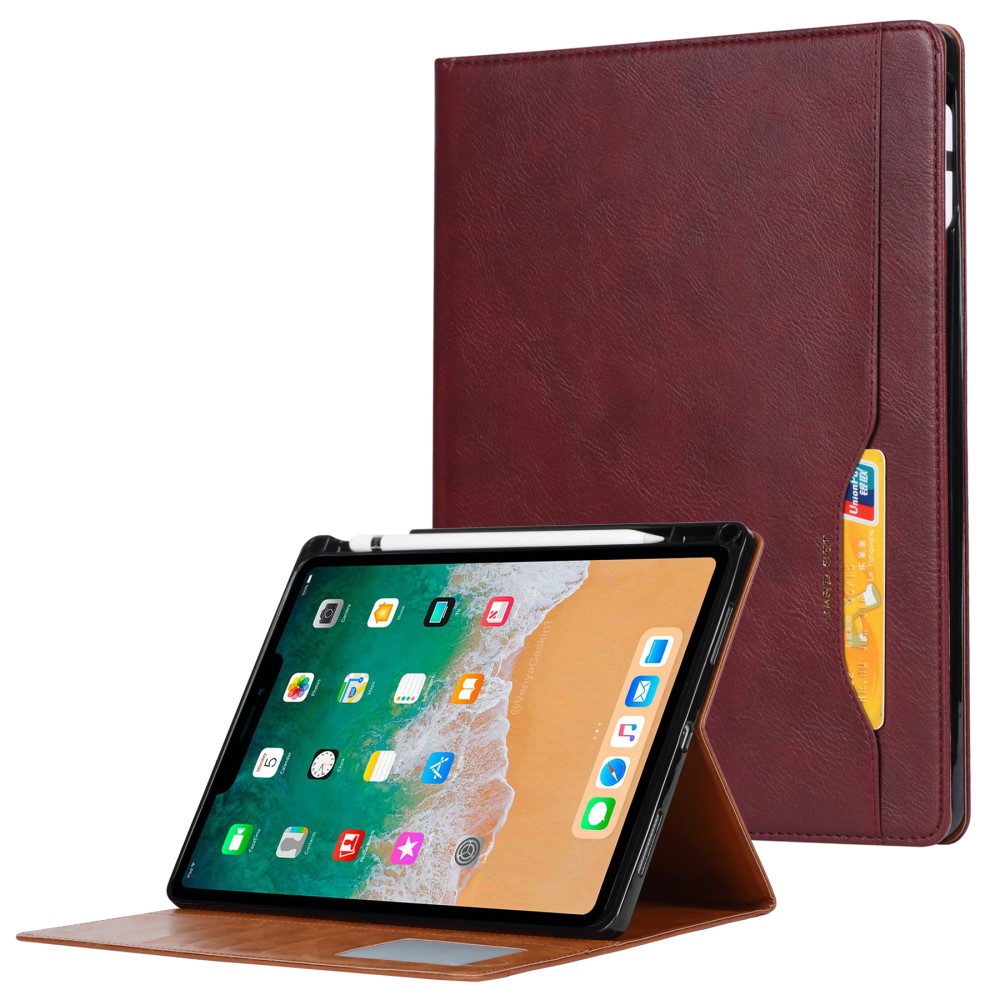  iPad Mini 2024/2021 Fodral Pennhållare Och Frontficka Vinröd