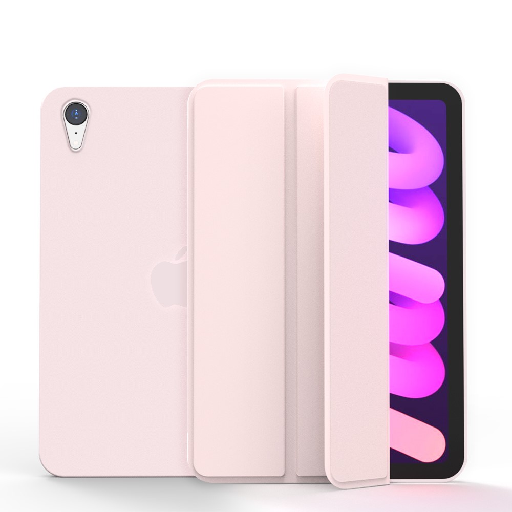  iPad Mini 2024/2021 Fodral Slim Tri-Fold Ljus Rosa