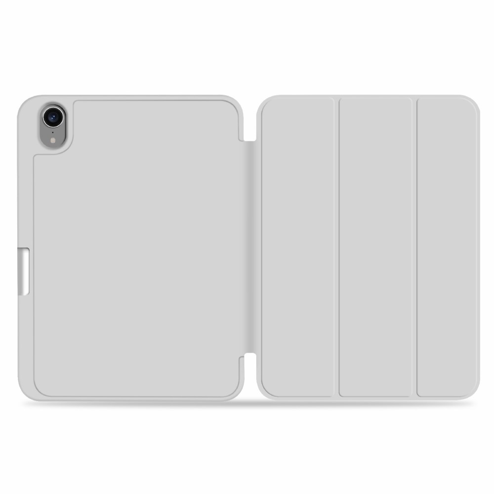  iPad Mini 2024/2021 Fodral Slim Tri-Fold Pennhållare Grå