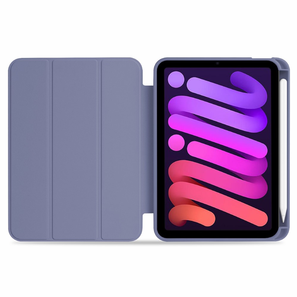  iPad Mini 2024/2021 Fodral Slim Tri-Fold Pennhållare Lila