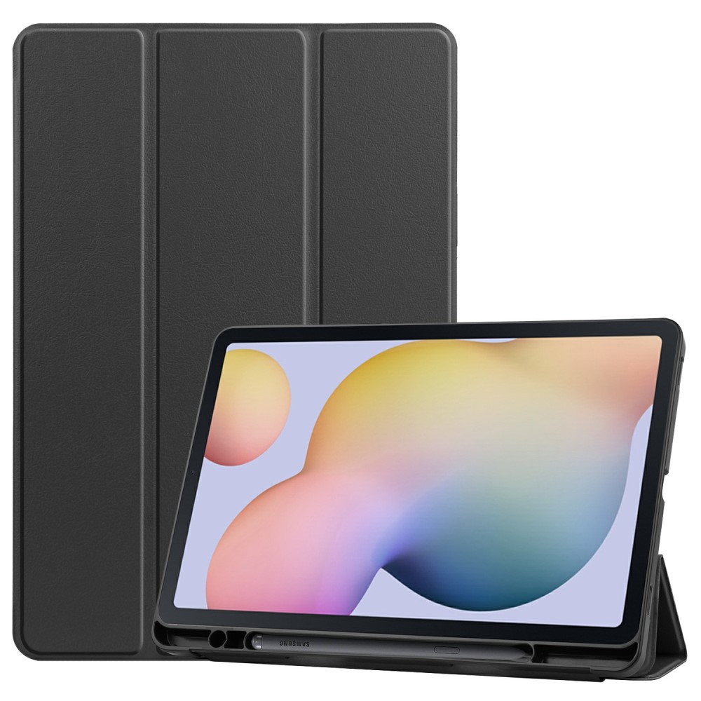  Samsung Galaxy Tab S7 / Tab S8 Fodral Tri-Fold Pennhållare Svart