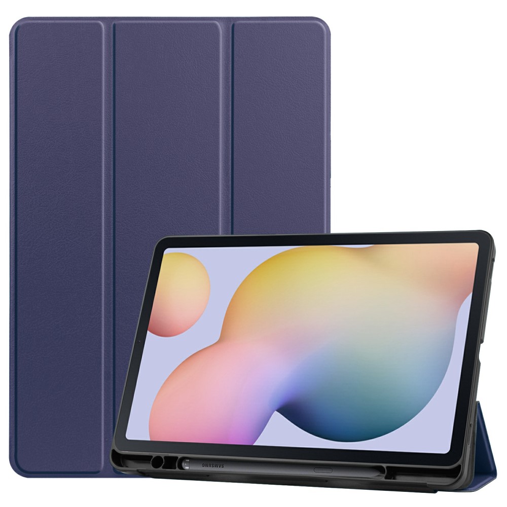  Samsung Galaxy Tab S7 / Tab S8 Fodral Tri-Fold Pennhållare Blå