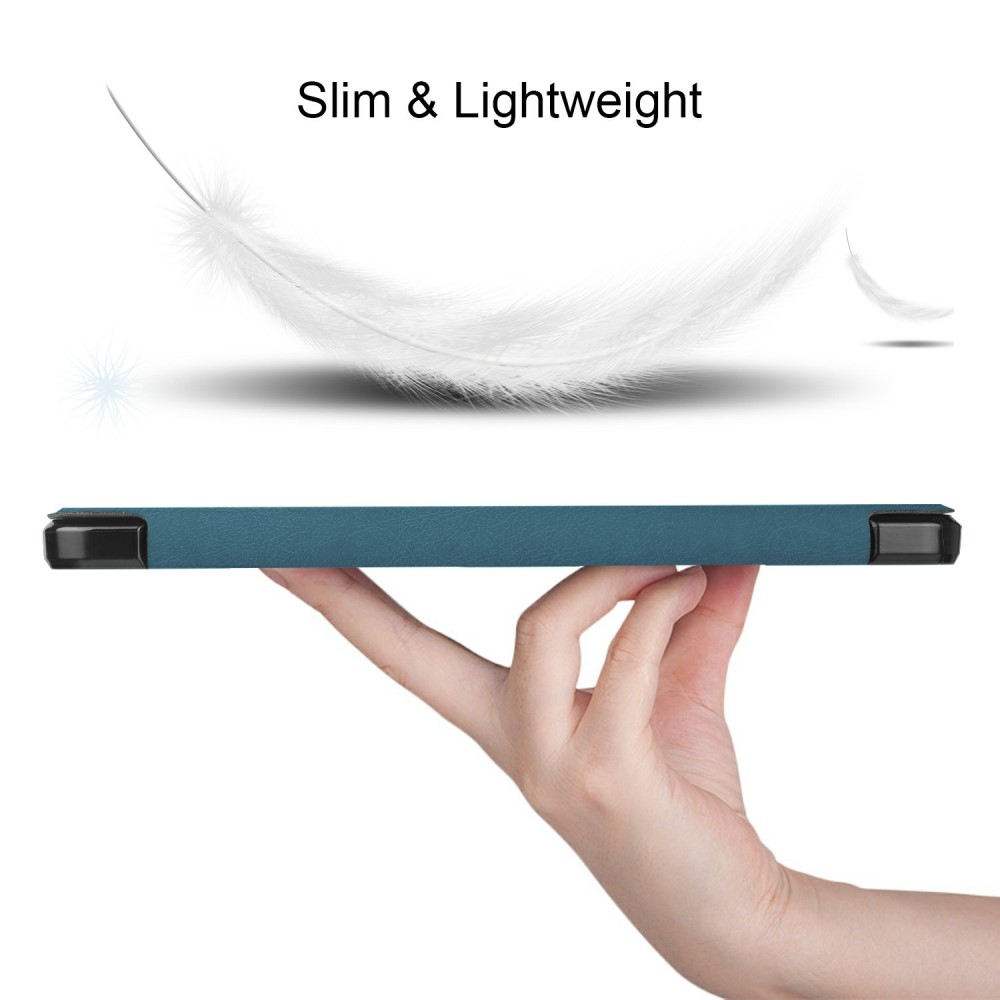 Samsung Galaxy Tab S7 / Tab S8 Fodral Tri-Fold Pennhållare Mörk Grön