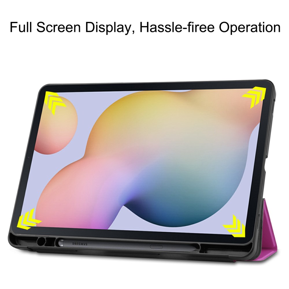  Samsung Galaxy Tab S7 / Tab S8 Fodral Tri-Fold Pennhållare Lila