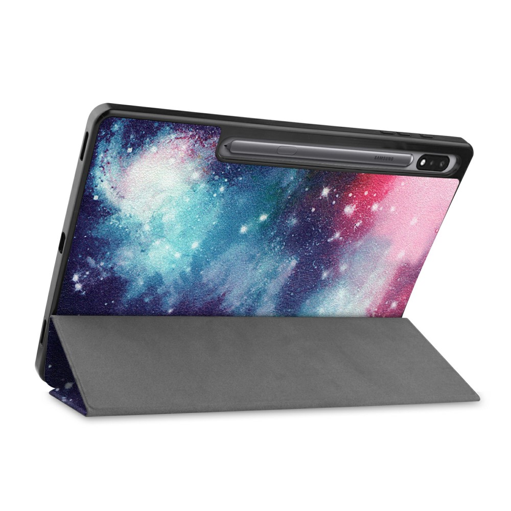  Samsung Galaxy Tab S7 Plus / Tab S8 Plus Fodral Tri-Fold Pennhållare