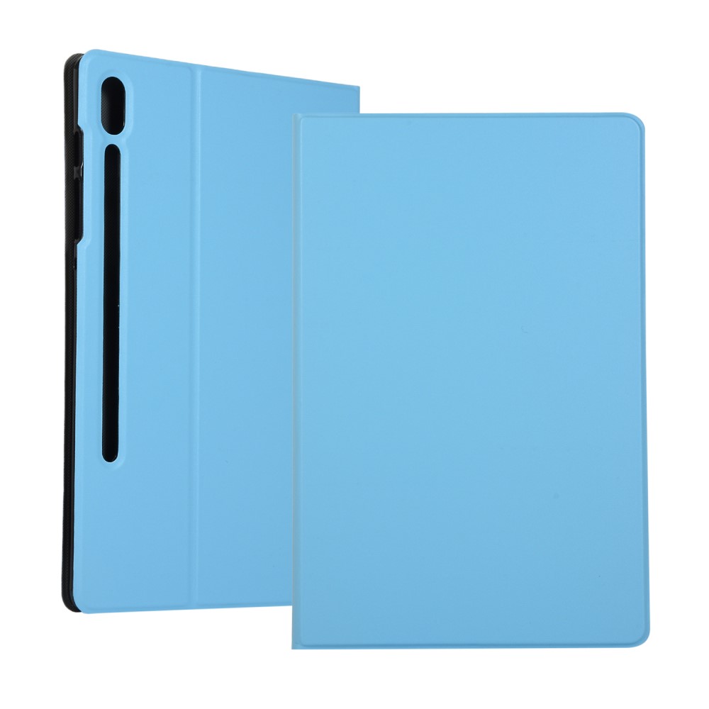  Samsung Galaxy Tab S7 Plus / Tab S8 Plus Fodral Case Stand Ljus Blå