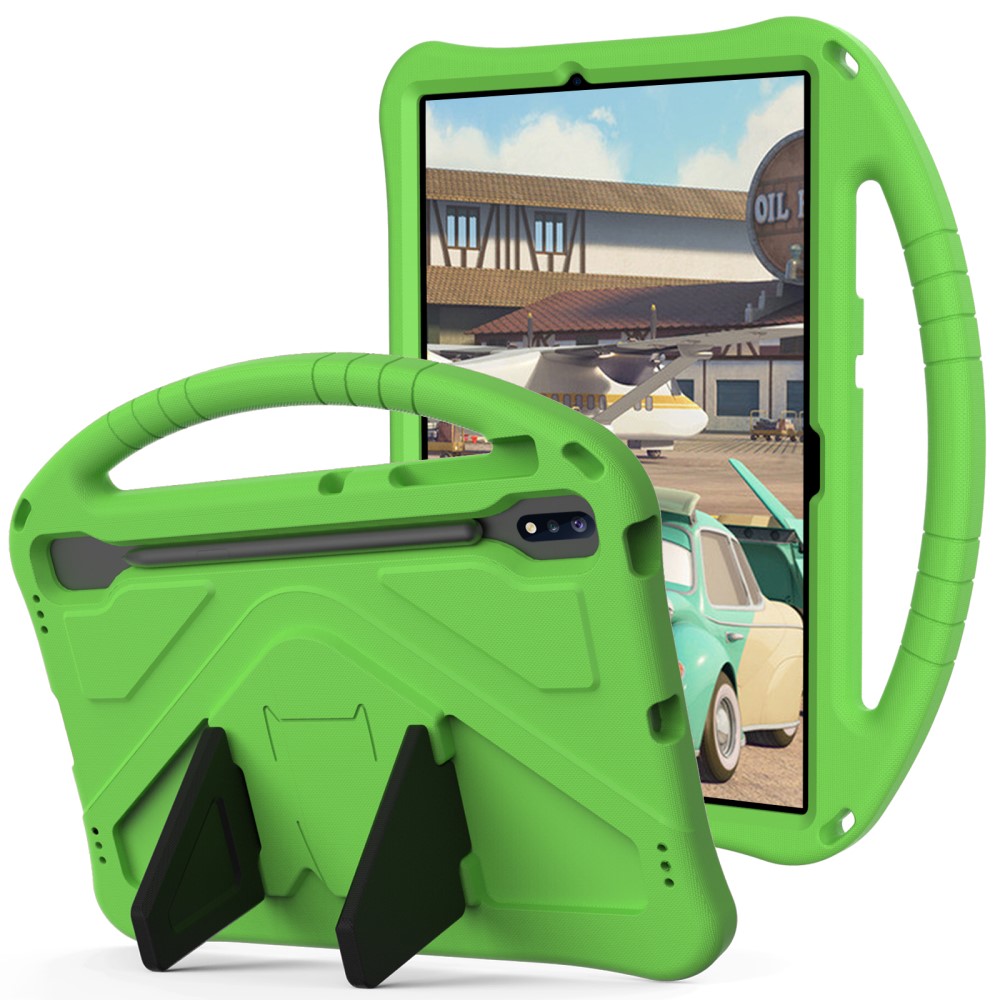  Samsung Galaxy Tab S7 FE/S7 Plus/S8 Plus Fodral Skal EVA Grön