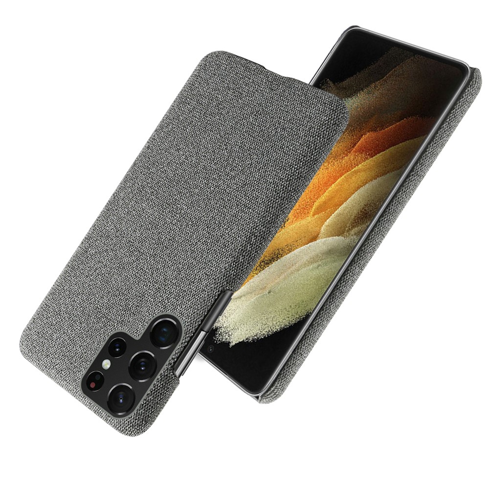 KSQ KSQ Samsung Galaxy S22 Ultra Skal Läderbelagt Grå