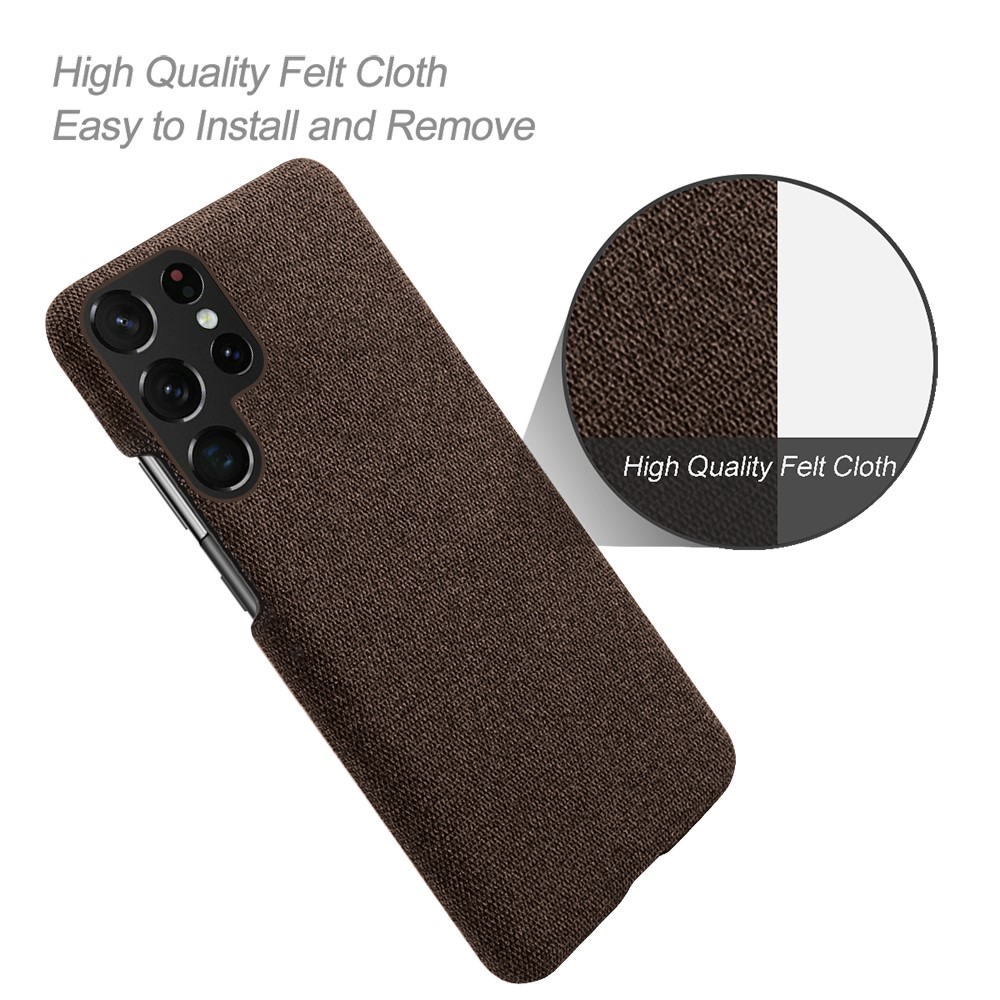 KSQ KSQ Samsung Galaxy S22 Ultra Skal Läderbelagt Brun