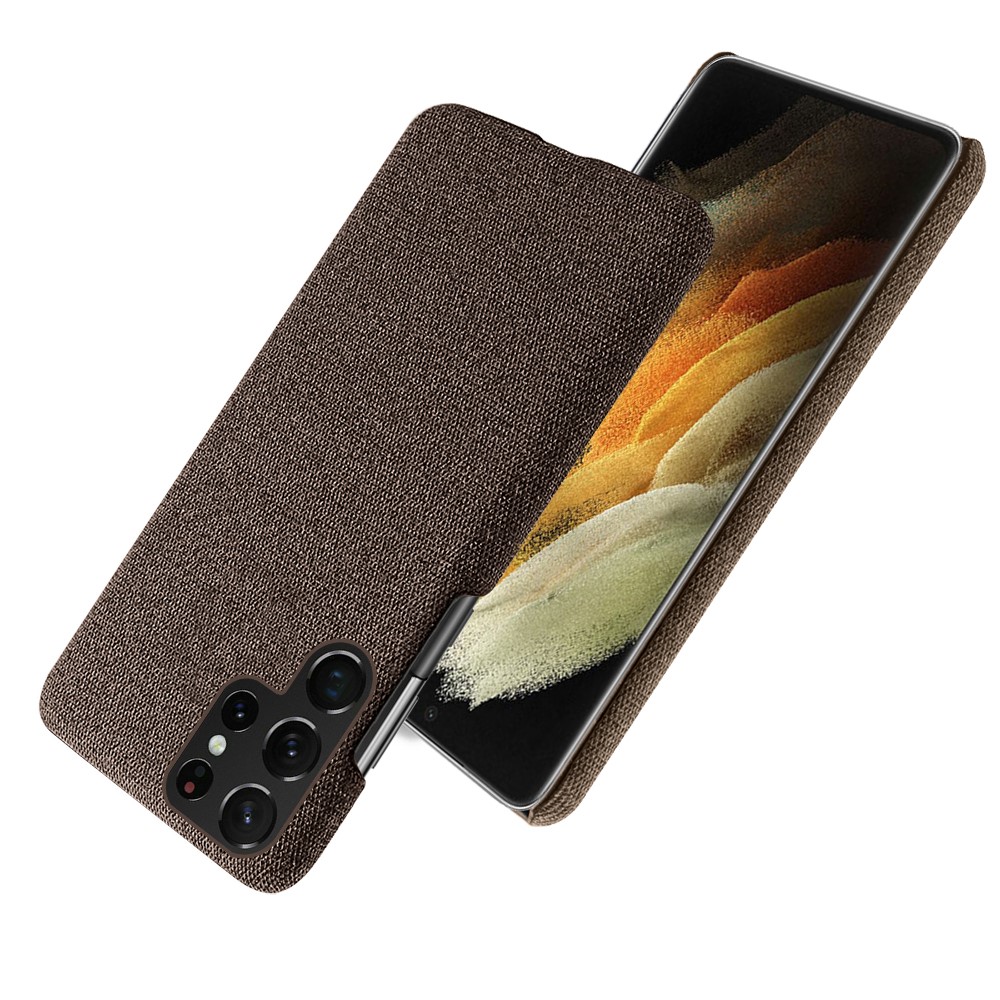 KSQ KSQ Samsung Galaxy S22 Ultra Skal Läderbelagt Brun