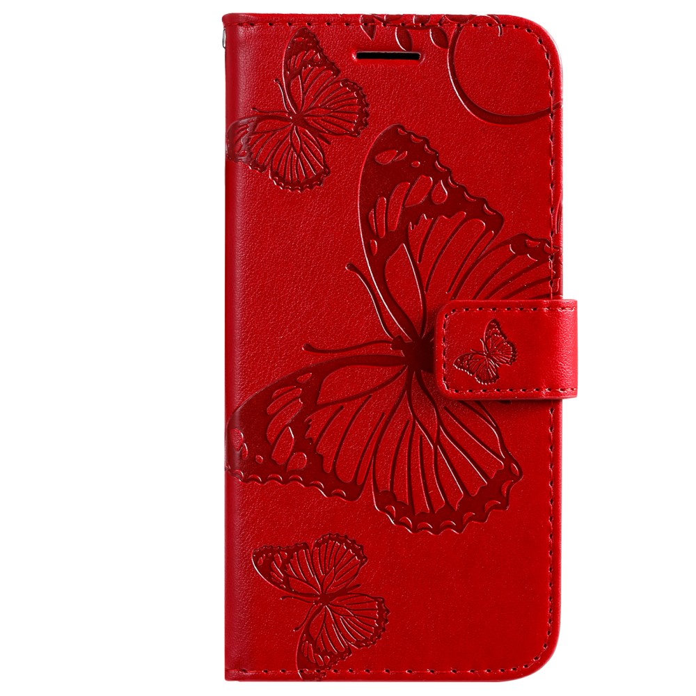  Samsung Galaxy S22 Ultra Fodral Tryck Butterfly Röd