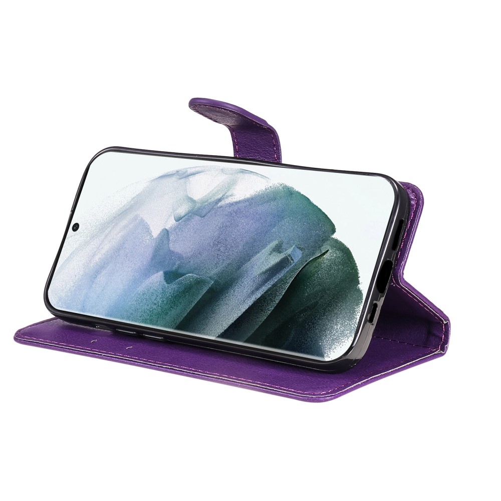  Samsung Galaxy S22 Ultra Fodral Läder Lila