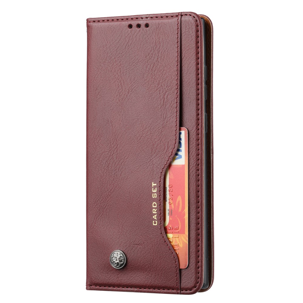  Samsung Galaxy S22 Ultra Fodral Flip Frontficka Vinröd