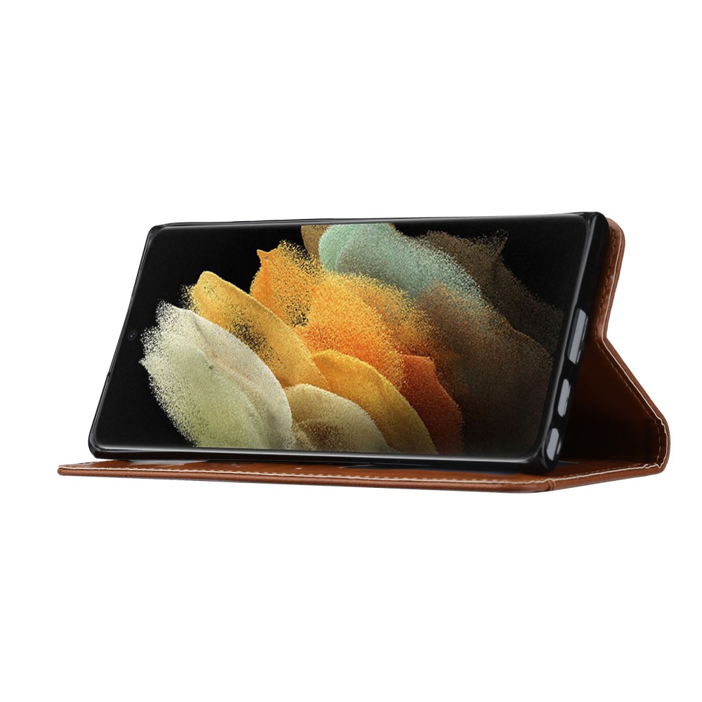  Samsung Galaxy S22 Ultra Fodral Flip Frontficka Vinröd