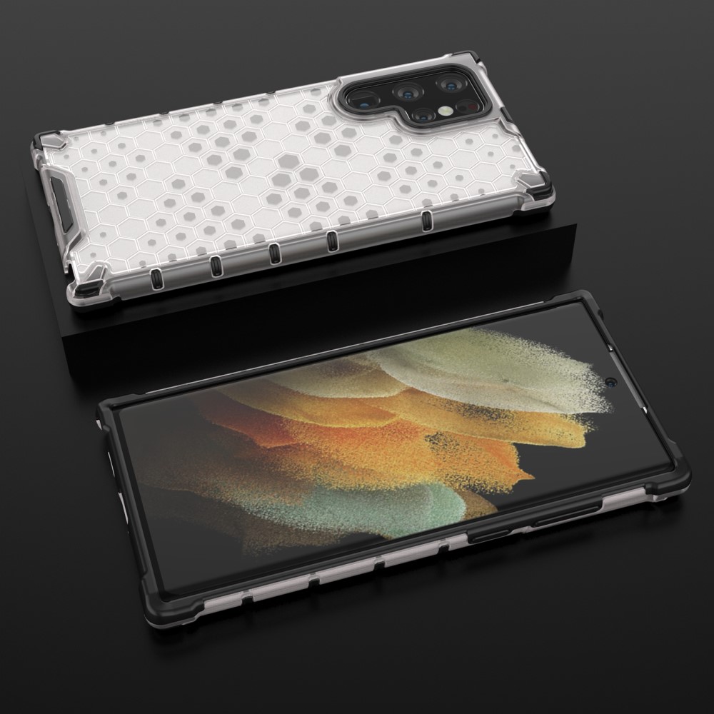  Samsung Galaxy S22 Ultra Skal Armor Honeycomb Grå