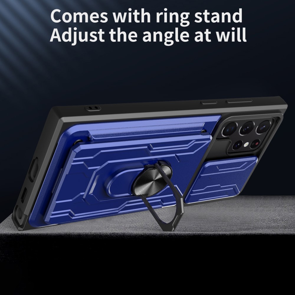  Samsung Galaxy S22 Ultra Skal Hybrid Armor Ring Roséguld