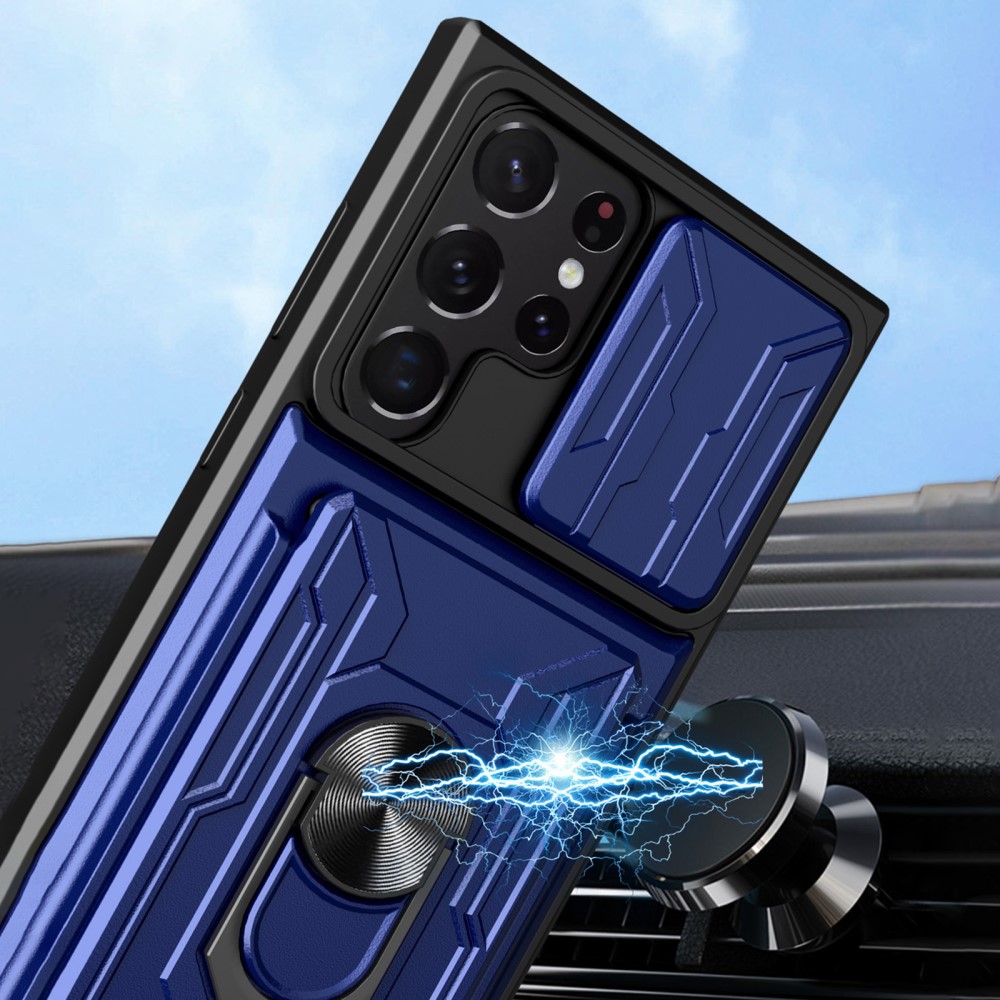  Samsung Galaxy S22 Ultra Skal Hybrid Armor Ring Vit
