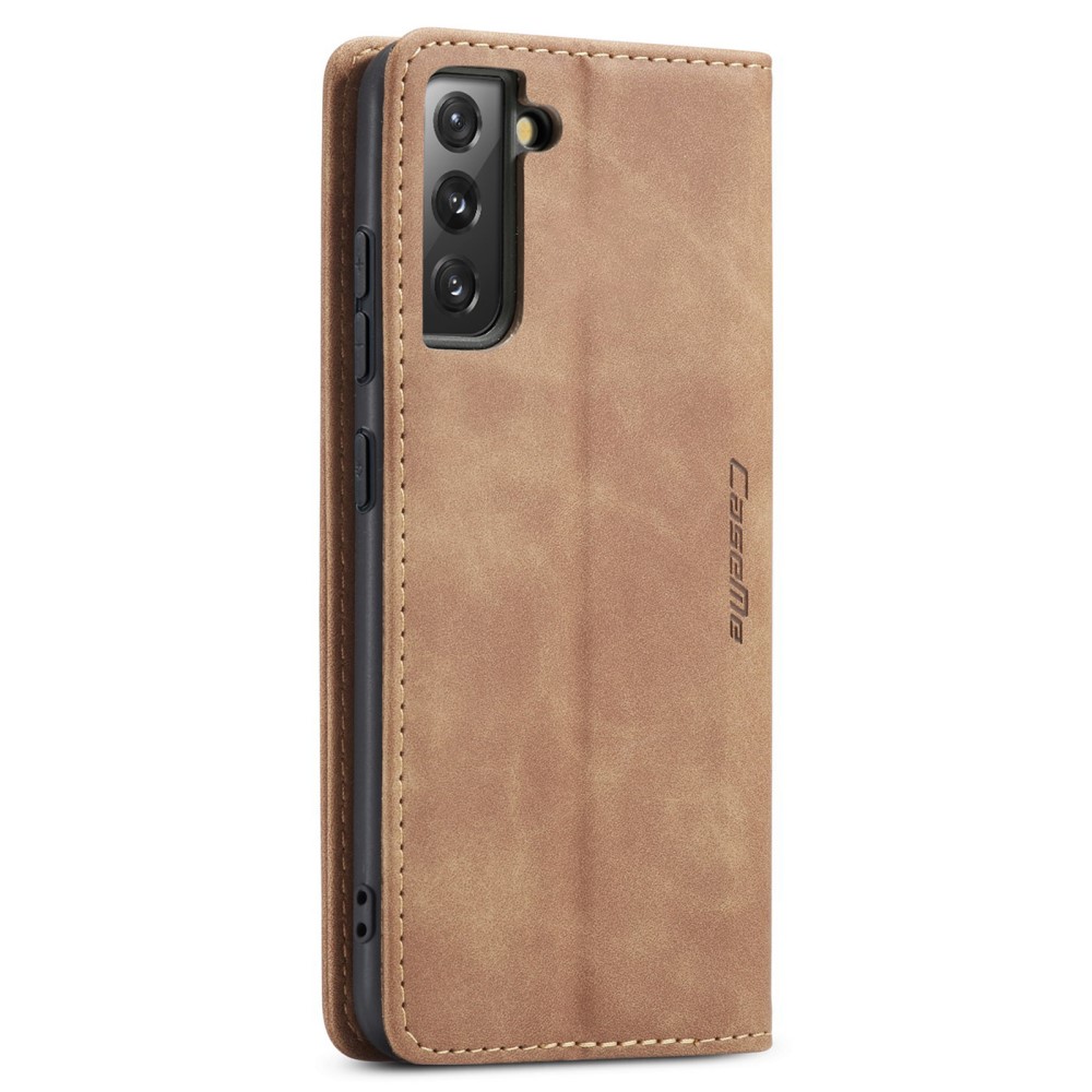 CASEME CASEME Samsung Galaxy S22 Plus Fodral Retro Läder Brun
