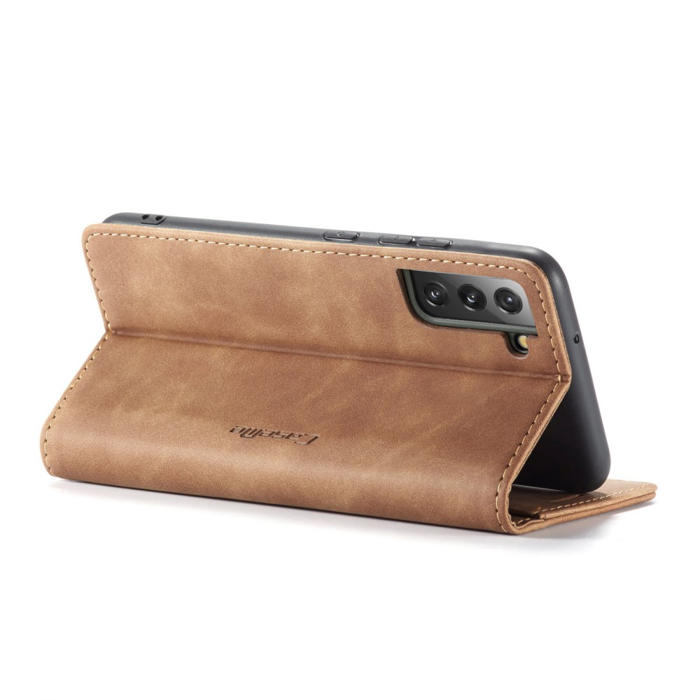 CASEME CASEME Samsung Galaxy S22 Plus Fodral Retro Läder Brun