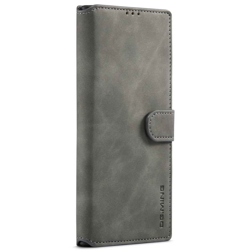 DG.MING DG.MING Samsung Galaxy S22 Ultra Fodral Retro Läder Grå