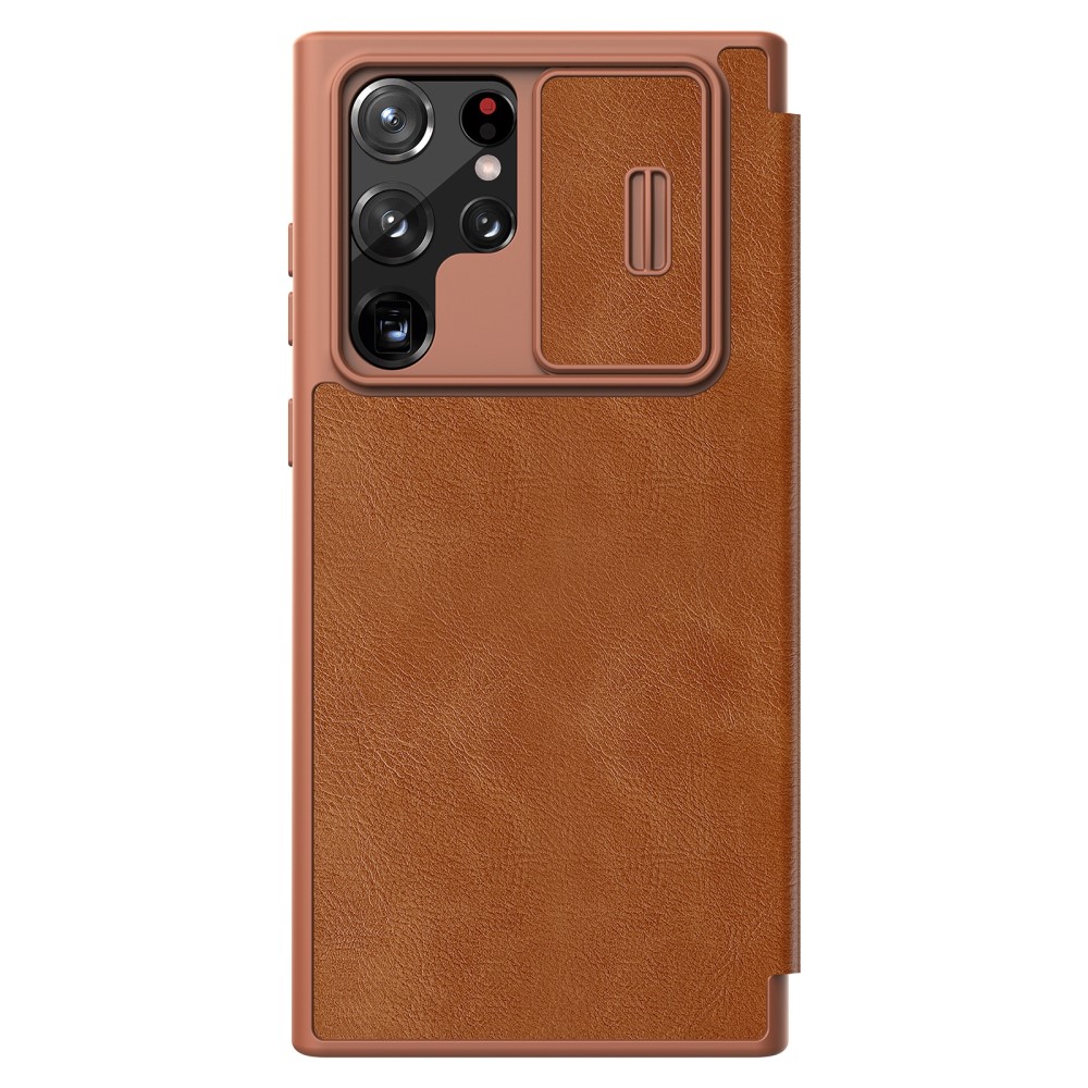 NILLKIN NILLKIN Samsung Galaxy S22 Ultra Fodral Qin Series Brun