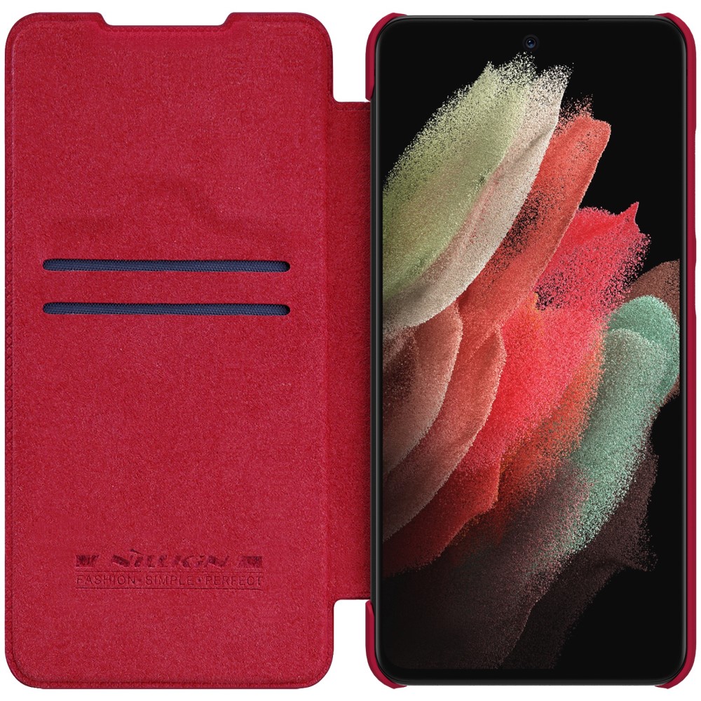 NILLKIN NILLKIN Samsung Galaxy S22 Ultra Fodral Qin Series Röd