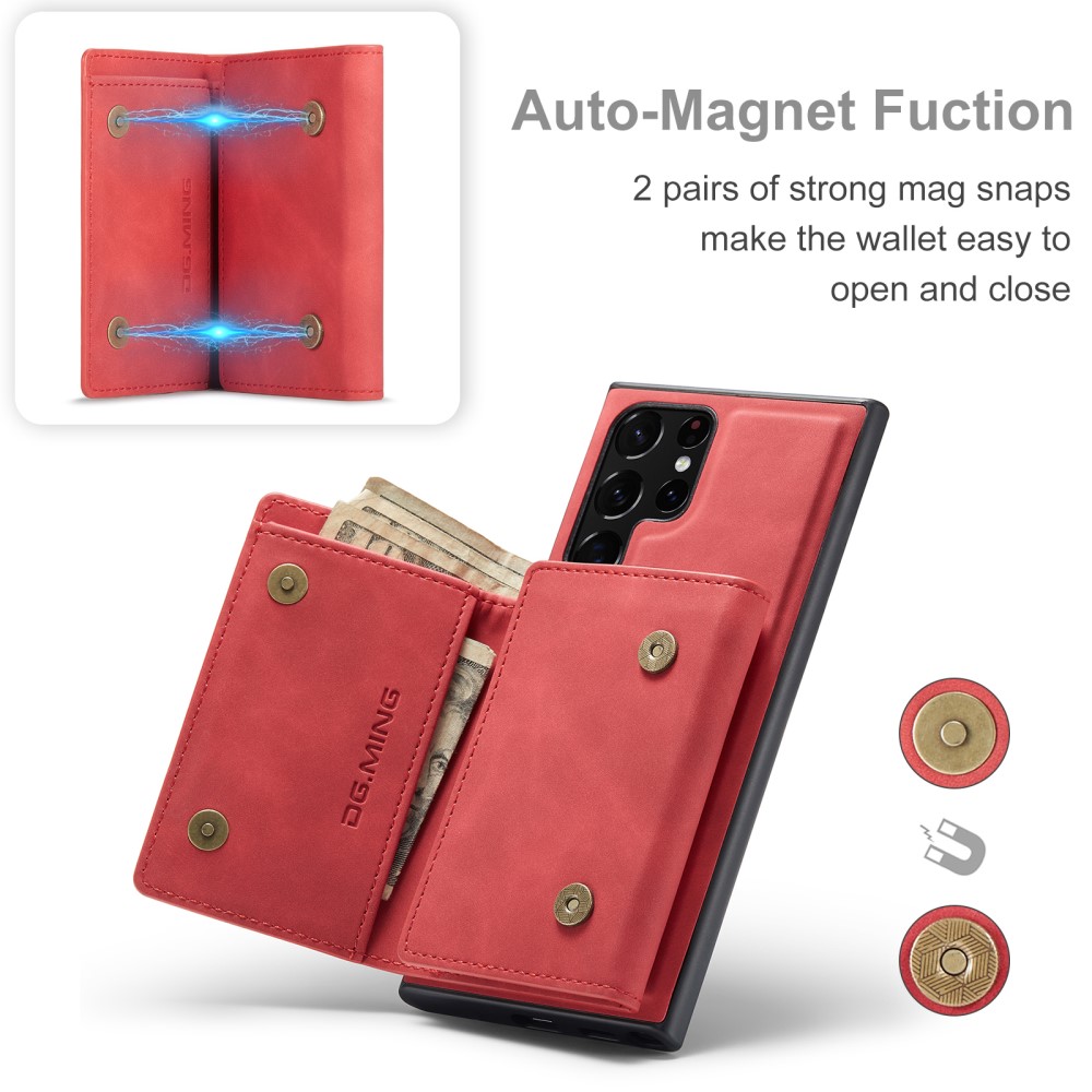 DG.MING DG.MING Samsung Galaxy S22 Ultra Skal 2in1 Magnetisk Avtagbart Kortfack