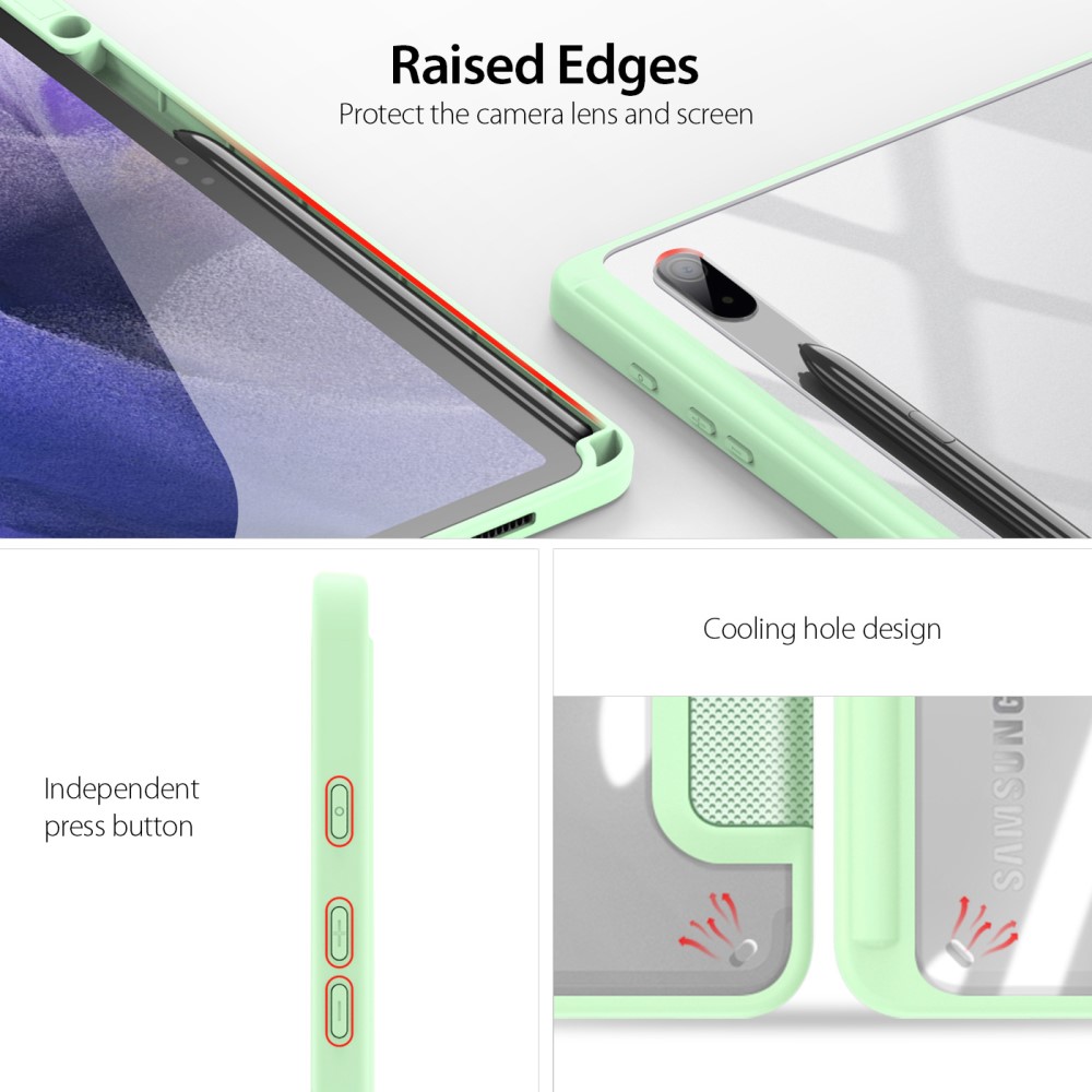 DUX DUCIS DUX DUCIS Samsung Galaxy Tab S7 FE/S7 Plus/S8 Plus Fodral TOBY Pennhållare