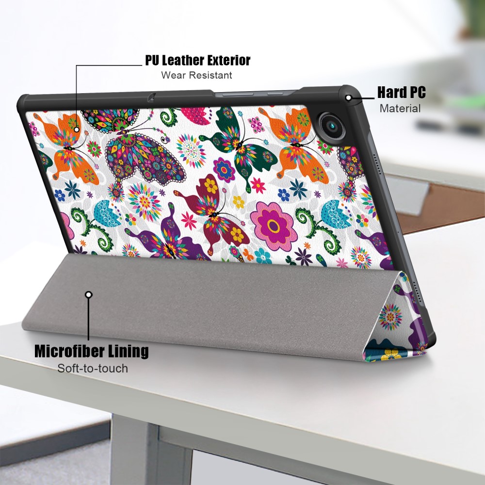 Samsung Galaxy Tab A8 10.5 (2021) Fodral Tri-Fold Fjärilar