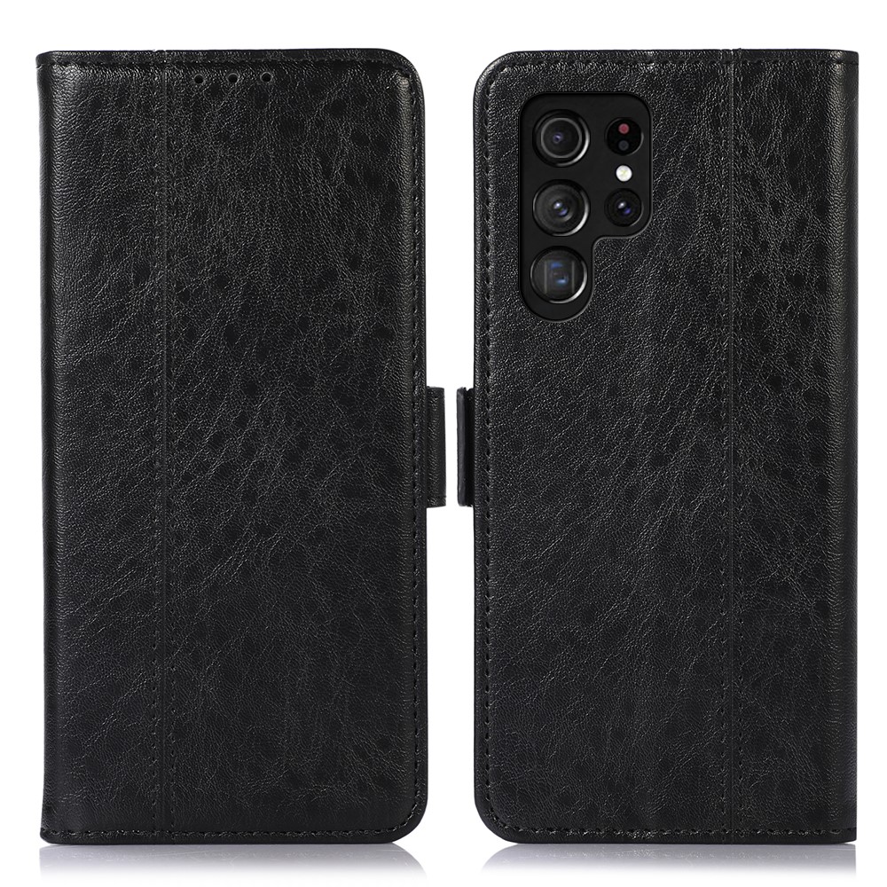  Samsung Galaxy S22 Ultra Fodral Crazy Horse Svart